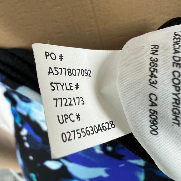 Speedo SMALL Blue Floral Halter Neck One Piece Swimsuit Swimwear Bathing Suit - Picture 9 of 9